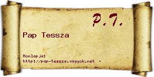 Pap Tessza névjegykártya